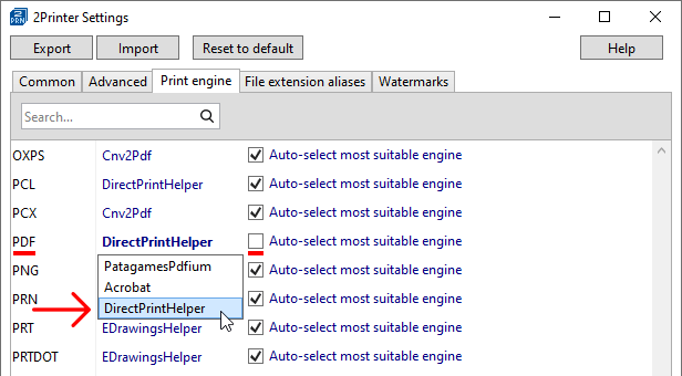 Speed up printing of specific file types with Direct Print Helper