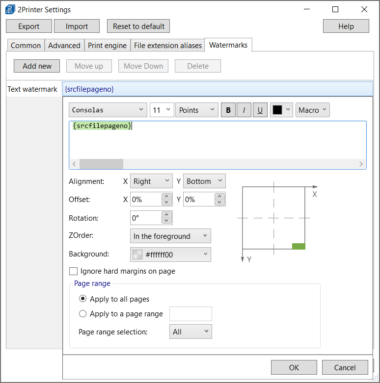 Add text watermark before printing with command line tool 