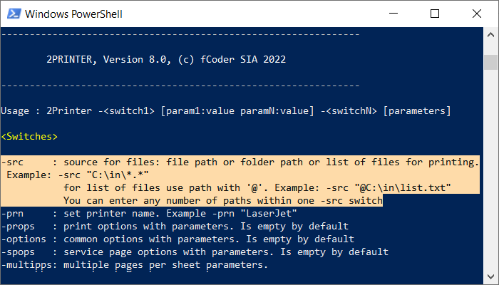 2Printer uses various sources of files