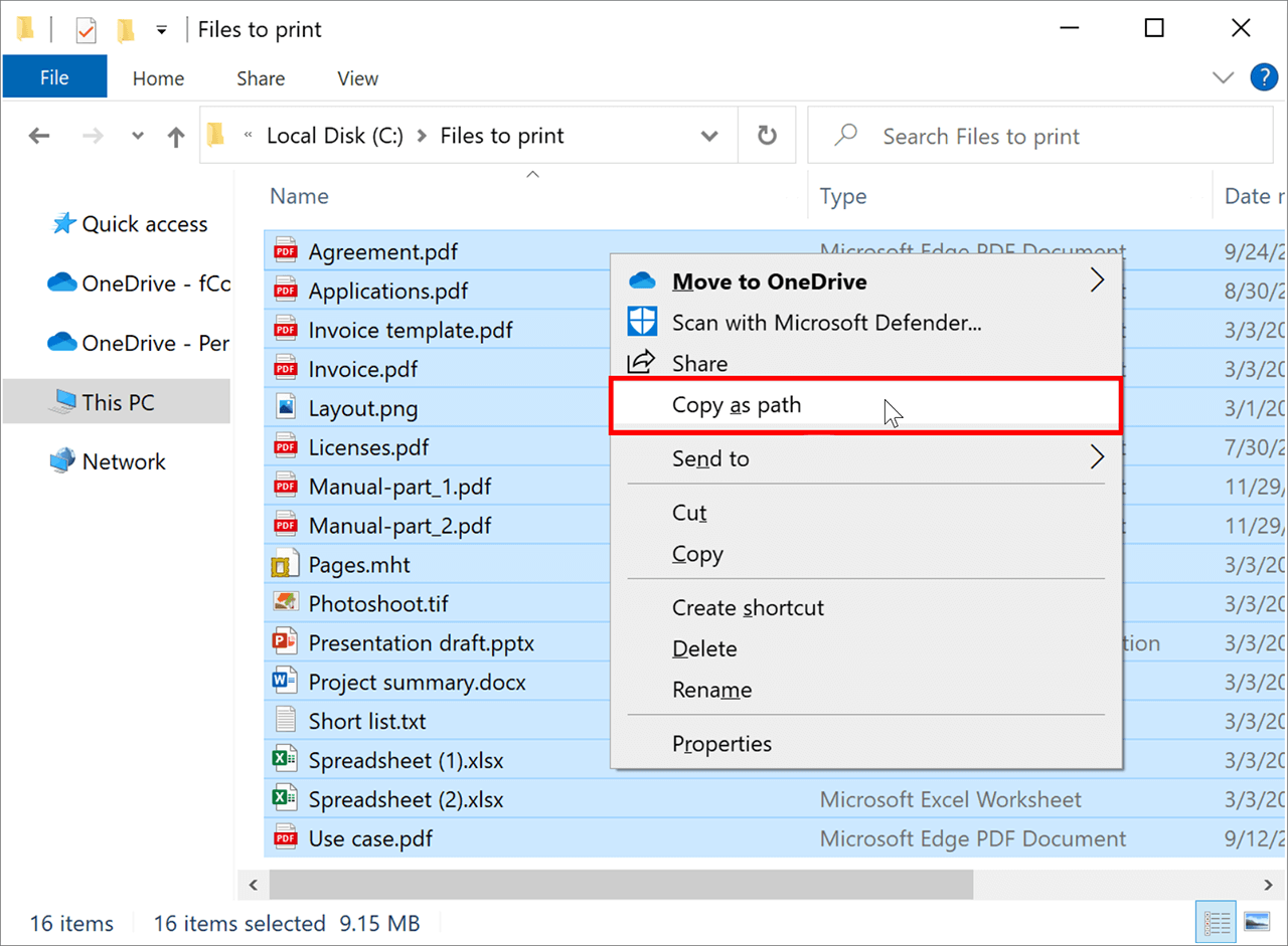 How to Batch Print Multiple Files from List