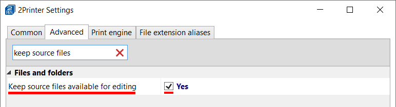 Edit source files when they are being printed