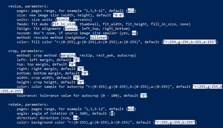 Operations: Resize, Crop, or Rotate Files before Printing