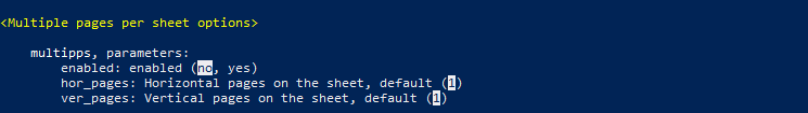 Print multiple pages per sheet from the command line