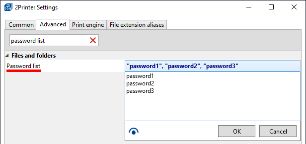 Print password-protected documents