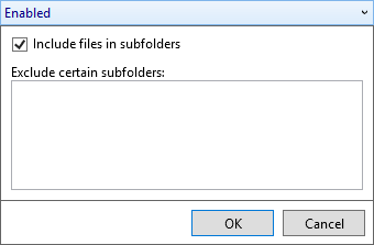 Recurse subfolders