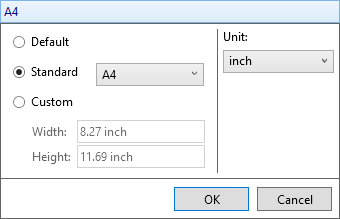 Service pages paper size