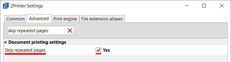 Skip duplicate pages when printing
